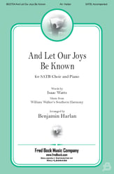 And Let Our Joys Be Known SATB choral sheet music cover